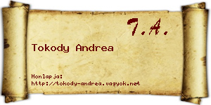 Tokody Andrea névjegykártya